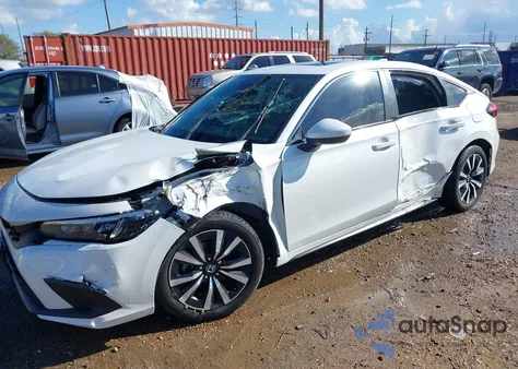 2022 Honda Civic Ex-L z USA, uszkodzony, nr VIN 19XFL1H7XNE005228